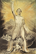 'And the Angel Which I Saw Lifted Up His Hand to Heaven' by William Blake